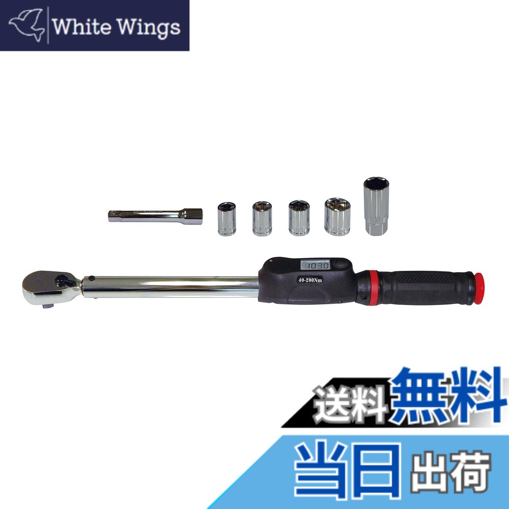 【貨物輸送無料】エマーソン(Emerson) デジタルトルクレンチ トルク相応う領域 40-200N・m 明確さ ±4% 12.7粍 (1/2in) 103N・mプリセットタイプ 飾り気の無い築き上げる 14/17/19/24粍+21粍薄口ロングソケット、エクステンションバー属する オートオフ役立つこと(60秒) 納めるに助けになるな容れもの付き添い人 締付工具-手動工具-トルクレンチ