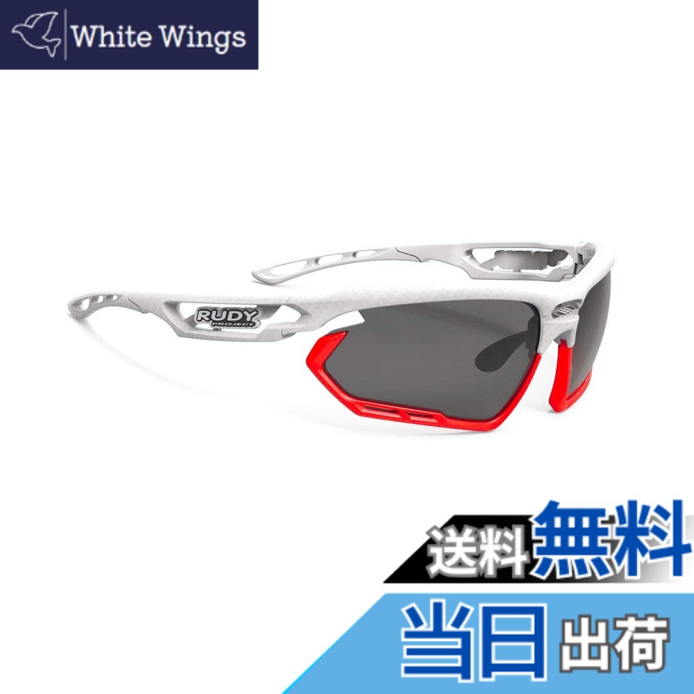 【送料無料】ルディプロジェクト(RUDYPROJECT) スポーツ サングラス FOTONYK フォトニック ホワイト カーボン フレーム/スモーク ブラック レンズ/レッドフルオ バンパー SP451021-0001