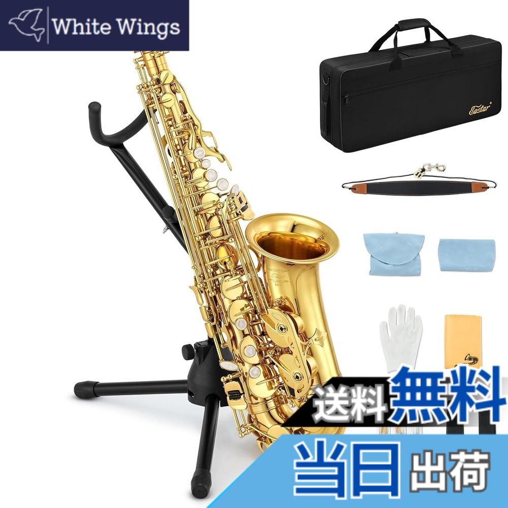 【送料無料】Eastar サックス アルトサックス Eb Saxophone ゴールドラッカー サクソフォン ケース付き お手入れセット サックス 初心者 AS-2