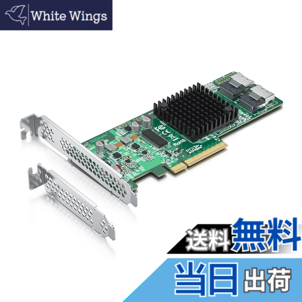 【貨物輸送無料】10Gtek Internal PCI Express SAS/SATA HBA RAID Controller Card、8界面 6Gb /s、LSI SAS2008ゲーム盤（心付け）実装、LSI 9211-8I好いかげんに