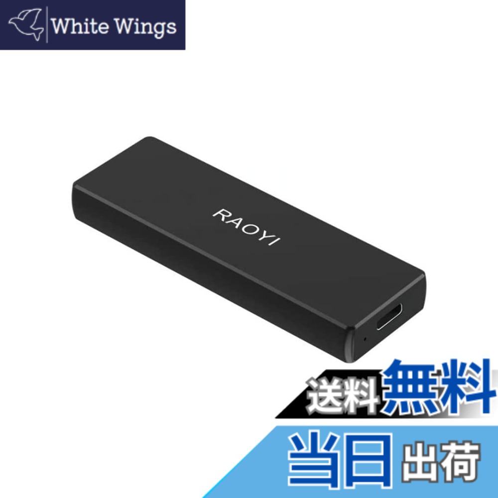 【送料無料】RAOYI 外付けSSD 1TB USB3.1 Gen2 ミニSSD ポータブルSSD 転送速度550MB/秒(最大) Type-Cに対応 PS4/ラップトップ/X-boxに適用 超高速 耐衝撃 防滴 黒