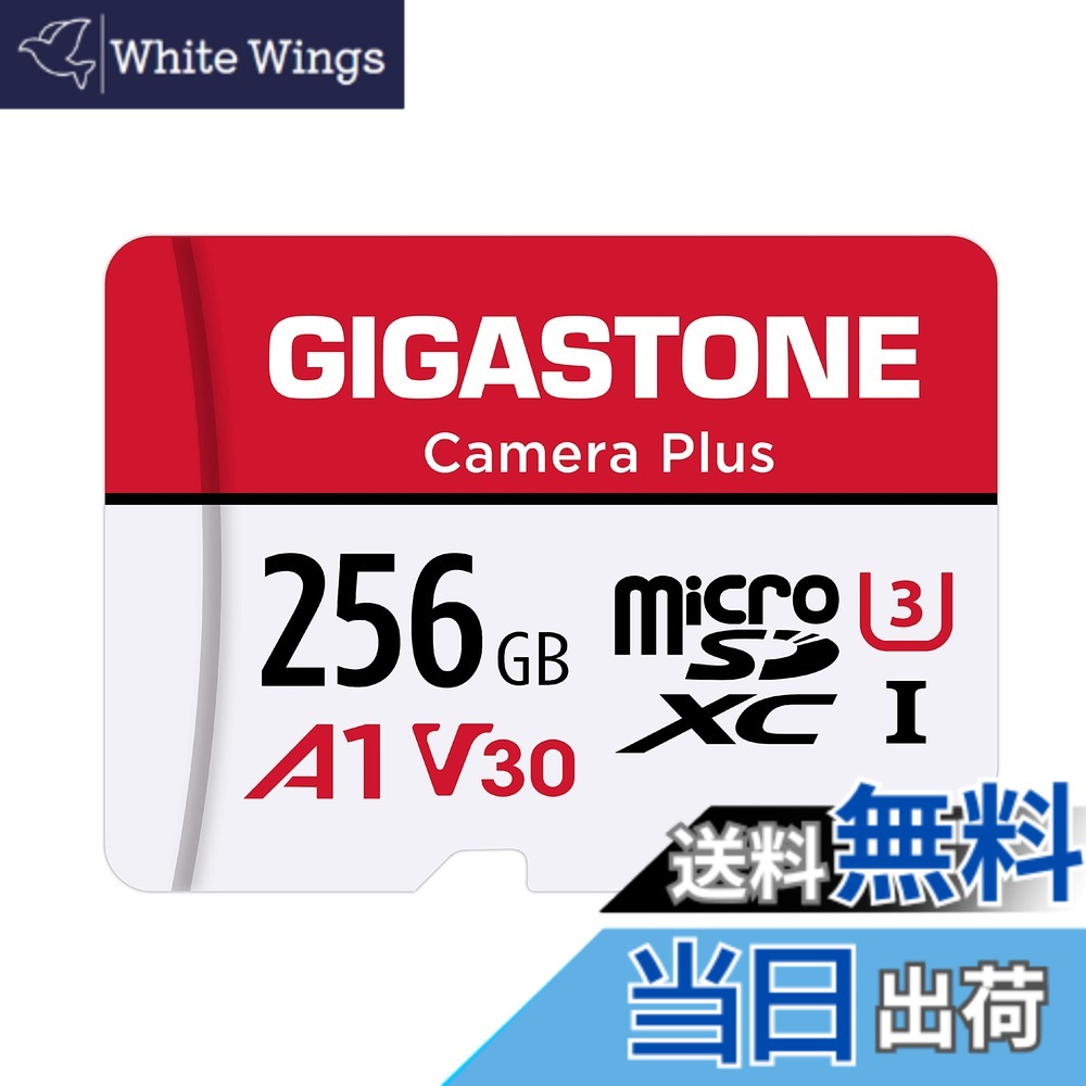 【貨物輸送無料】【5年】GIGASTONE マイクロsd歌留多 256GB Camera Plus 盛りだくさん固定ディスク microSDXC UHS-I U3 A1 V30 C10 100MB/s 行動写真機 運動競技写真機 弾丸道路 4K UHD 画像 SDアダプタ1枚付き添い人