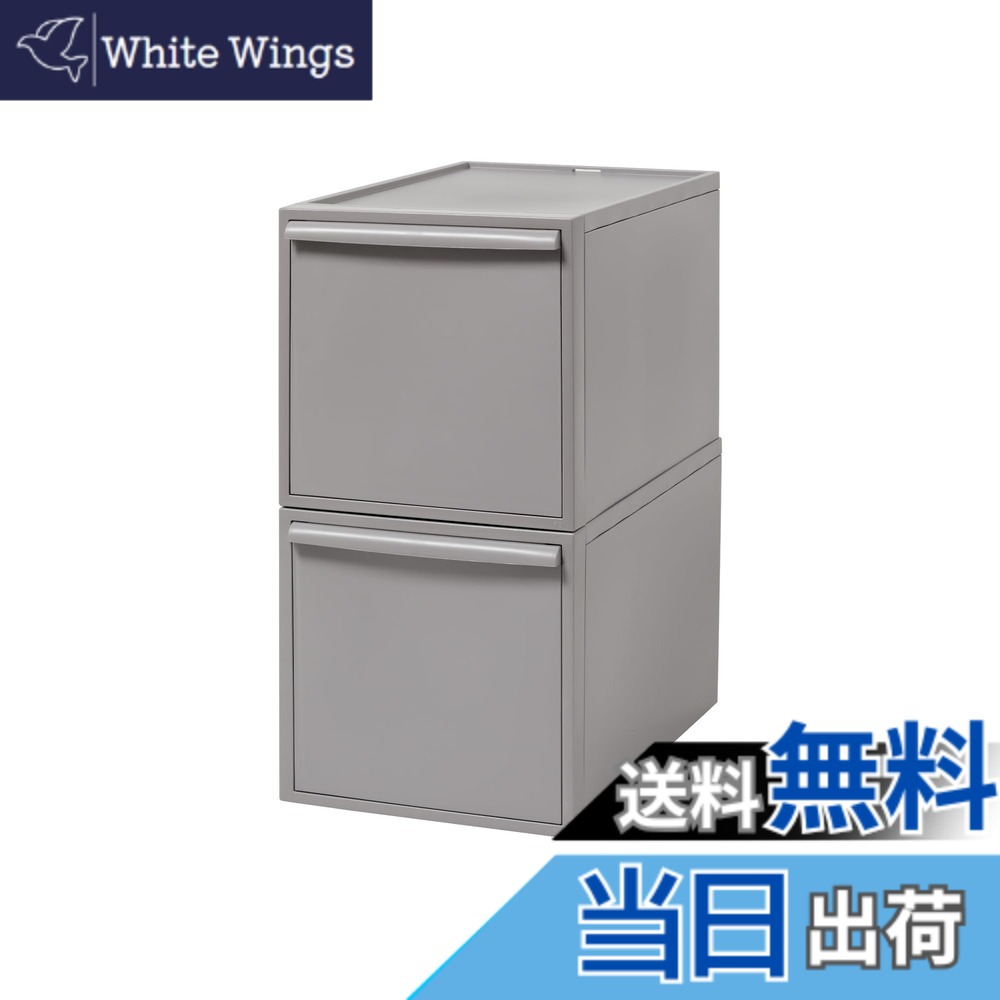 【送料無料】ライクイット (like-it) 収納ボックス 約幅32x奥52x高62.6cm 日本製 クローゼットシステム 引出し (L) 2個組 オールグレー CS-D3 2P 累計販売数270万台突破