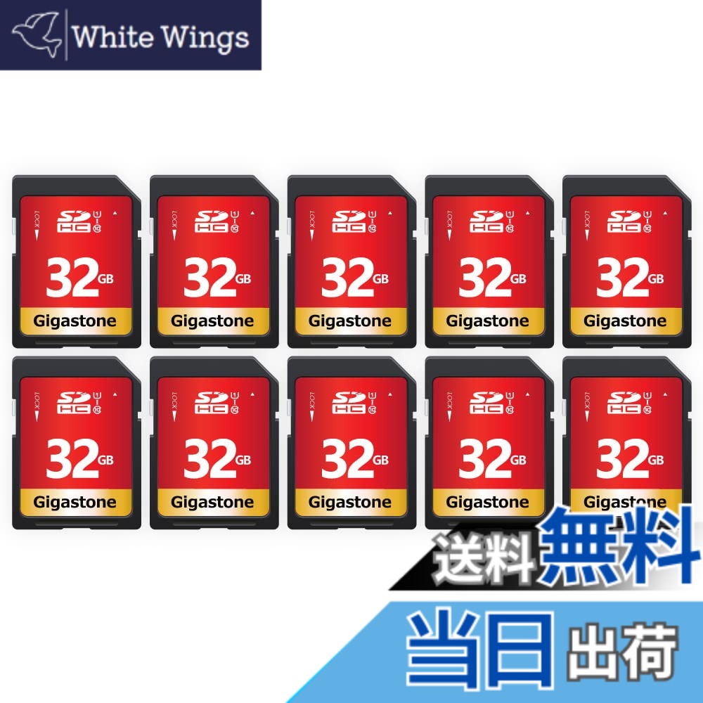 【貨物輸送無料】【5年】GIGASTONE 32GB SD歌留多 10個仕掛ける SDHC UHS-I U1 C10 80MB/s 記憶装置歌留多 盛りだくさん固定ディスク 映像媒体 デジタル写真機 弾丸道路書きとどめる ミニ入れもの10個付き添い人