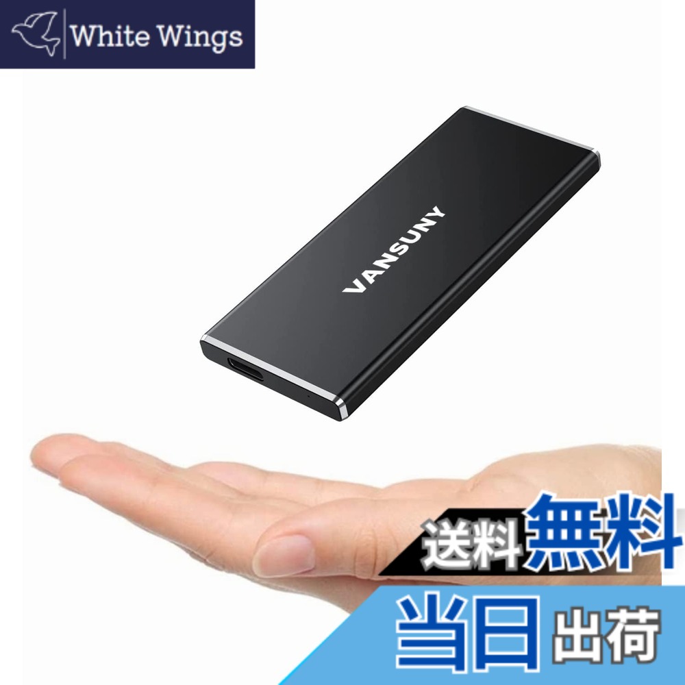 【送料無料】Vansuny SSD 外付け 1TB USB3.1 Gen2 読込速度540MB/s PS5/PS4メーカー動作確認済 コンパクト外付けSSD Type C Windows/MAC OS/Linux/Androidに対応 超高速 超小型 超薄型｜White Wings 19,349円