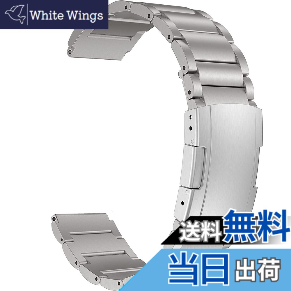 【送料無料】MaKTech チタンバンド、20mm軽量ワンピースメタルリンクブレスレット、Samsung Galaxy Watch 7 FE 6 5 4,40/42/43/44/45/46/47mm,Huawei GT 4/3-41/42mmに対応 (銀) 4,875円