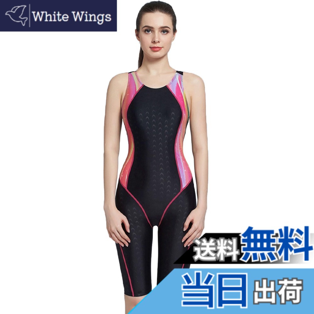 【送料無料】[LLWAAV] 競泳水着 レディース 競泳用水着 女性 体型カバー フィットネス水着 レディース スイムウェア 女性用（4-黒粉-XL）