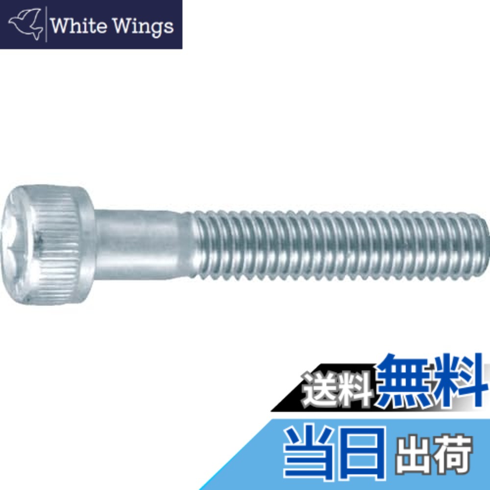 【貨物輸送無料】トラスコ中山(TRUSCO) 六角穴付雄捩子 半螺旋釘 B7300660 三価白 M6x60 6本入 x 10風呂敷き包み 【入れもの売りわたす】