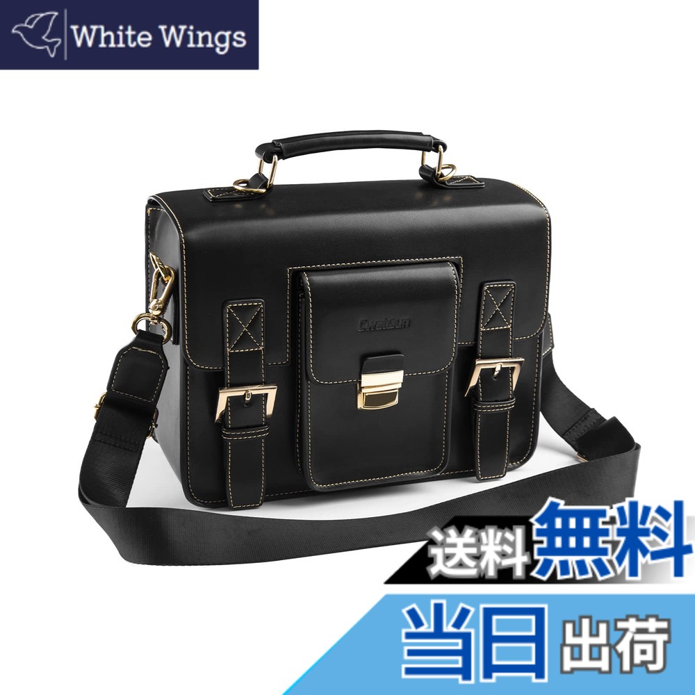 【送料無料】Cwatcun カメラバッグ リュック 英国風 一眼レフ カメラバッ 、旅行撮影バッグキヤノン、ニコン、ソニー、富士デジタル一眼レフ/ミラーレスカメラ、レンズとアクセサリーです(黒です,S)|White Wings