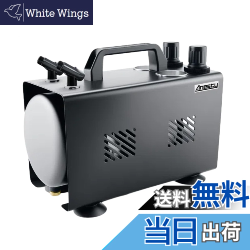 【送料無料】Anesty 2in1 エアブラシ コンプレッサー セット エアブラシ用 ワンタッチで色替え 圧力を個別に調整できる独立したエアレギュレーター2個付き AHPTrunk-C エアーブラシ 15,967円