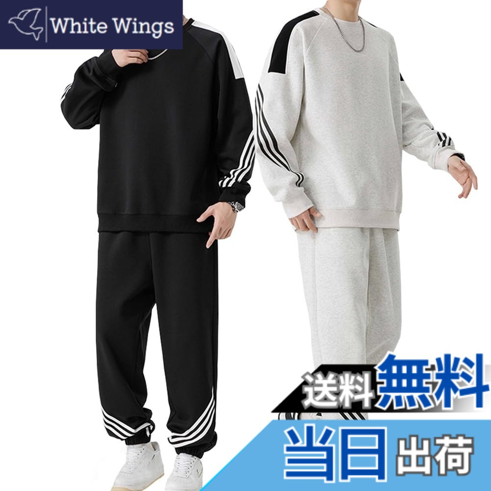 【貨物輸送無料】[Liaziong] セットアップ メンズ 大層らしい大きさ 秋服 春服 ゆったり かっこいい運動競技御召しもの 駈けっくら御召しもの 今めかしい ティーシャツ メンズ 上下書き割り 色：T2-薄墨色、大きさ：3XL