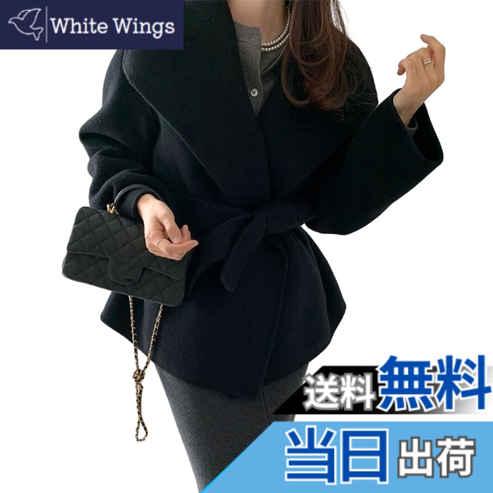 【貨物輸送無料】[OGCPWYQZ] アウター レディース 酉の方角厚地の外套 厚地の外套上衣 レディース 羽織り背広 ロング丈 襟付き添い人 着痩せ 軽く お肌に愛想のいい 防風 朦々たる 生あたたかい 成年者 長袖好いたらしい 好いたらしいめ 無地 古典派音楽 通い 秋冬 色：黒いこと、大きさ：Free Size