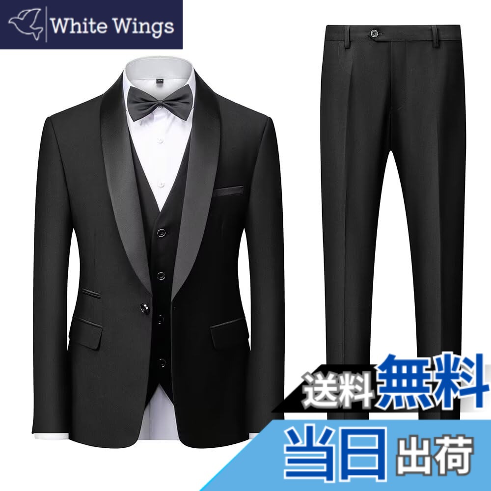 【貨物輸送無料】[YAYOKYA] 背広 メンズ スリー天下太平 ブラックタイ 礼服 御祝い背広 か細い 酉の方角合わせる能力のある 華燭の典 交歓会 パーテイ 肩かけ色つや 燕尾服 1つ名取り草 センターベント 成人男性服 メンズドレスアイテム S-6XL 色：黒いこと、大きさ：M