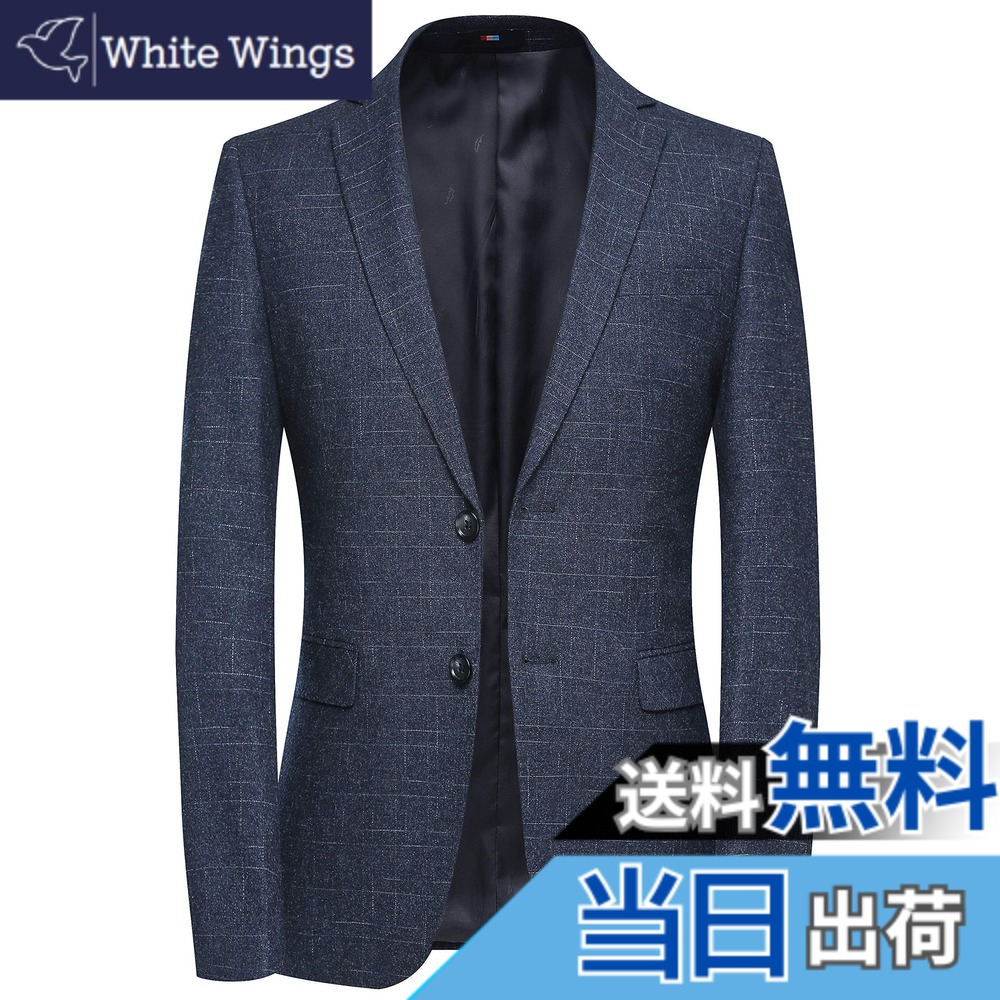 【貨物輸送無料】[FHLHY] テーラードジャケット メンズ 細身 長袖 背広上衣 心地好い 商行為 今めかしい おおきい大きさ 色：米国海軍 9823、大きさ：2XL