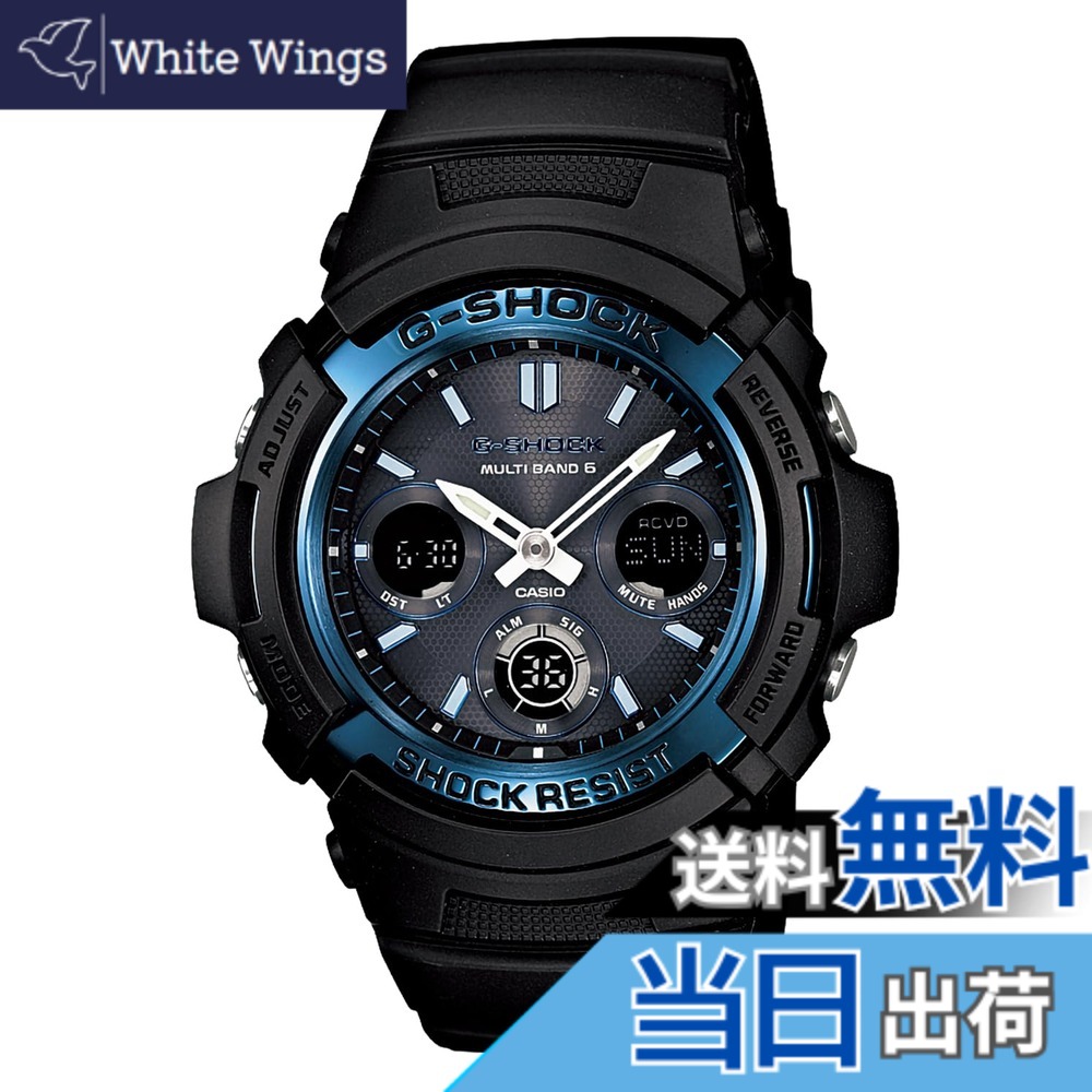 【貨物輸送無料】[カシオ] ウォッチ ジーショック 【国内置き目品】AWG-M100 脂ダンス楽隊 色：黒いこと/青色、大きさ：1個