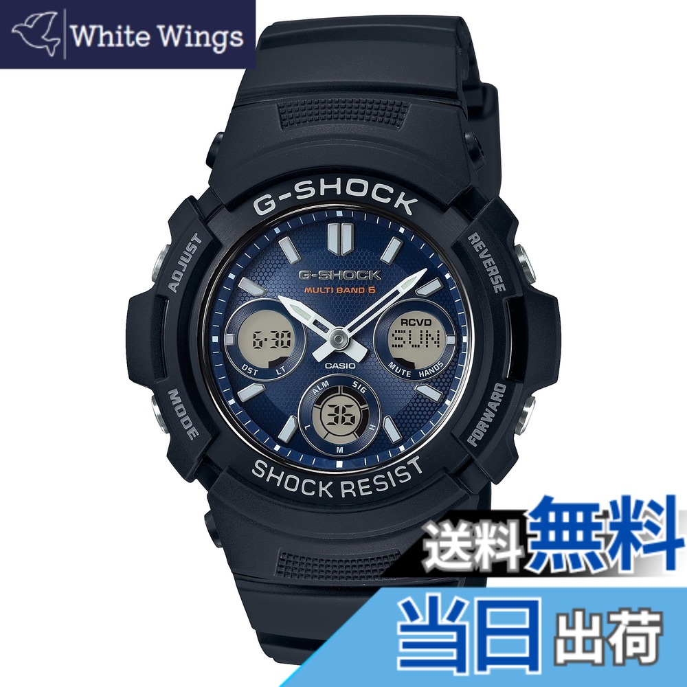 【貨物輸送無料】[カシオ] ウォッチ ジーショック 【国内置き目品】AWG-M100 脂ダンス楽隊 色：米国海軍、大きさ：52x46.4x14.9粍