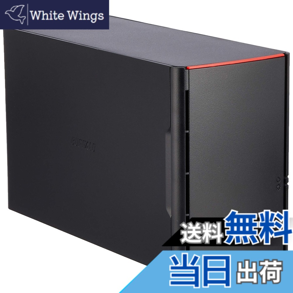 【貨物輸送無料】BUFFALO 繋がりステイション for SOHO RAID役立つこと積み上げる 高信頼HDD WD Red召しかかえる 網状組織HDD(NAS) 3年 LS220DNBつづき物 色：黒いこと、大いさ：6結核症(3TBx2)