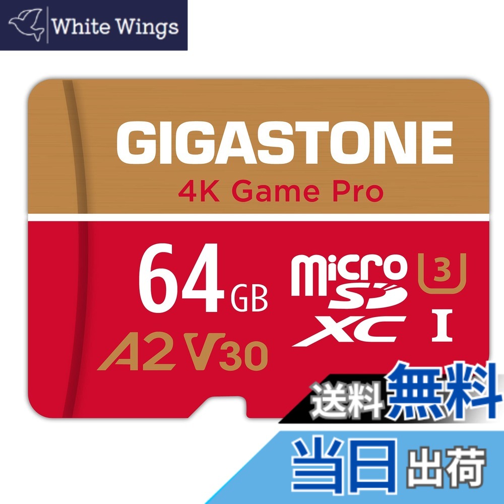 【貨物輸送無料】GIGASTONE マイクロsd歌留多 1結核症-4-1 Core Group 色：64GB Game Pro 1枚仕掛ける、大きさ：64GB