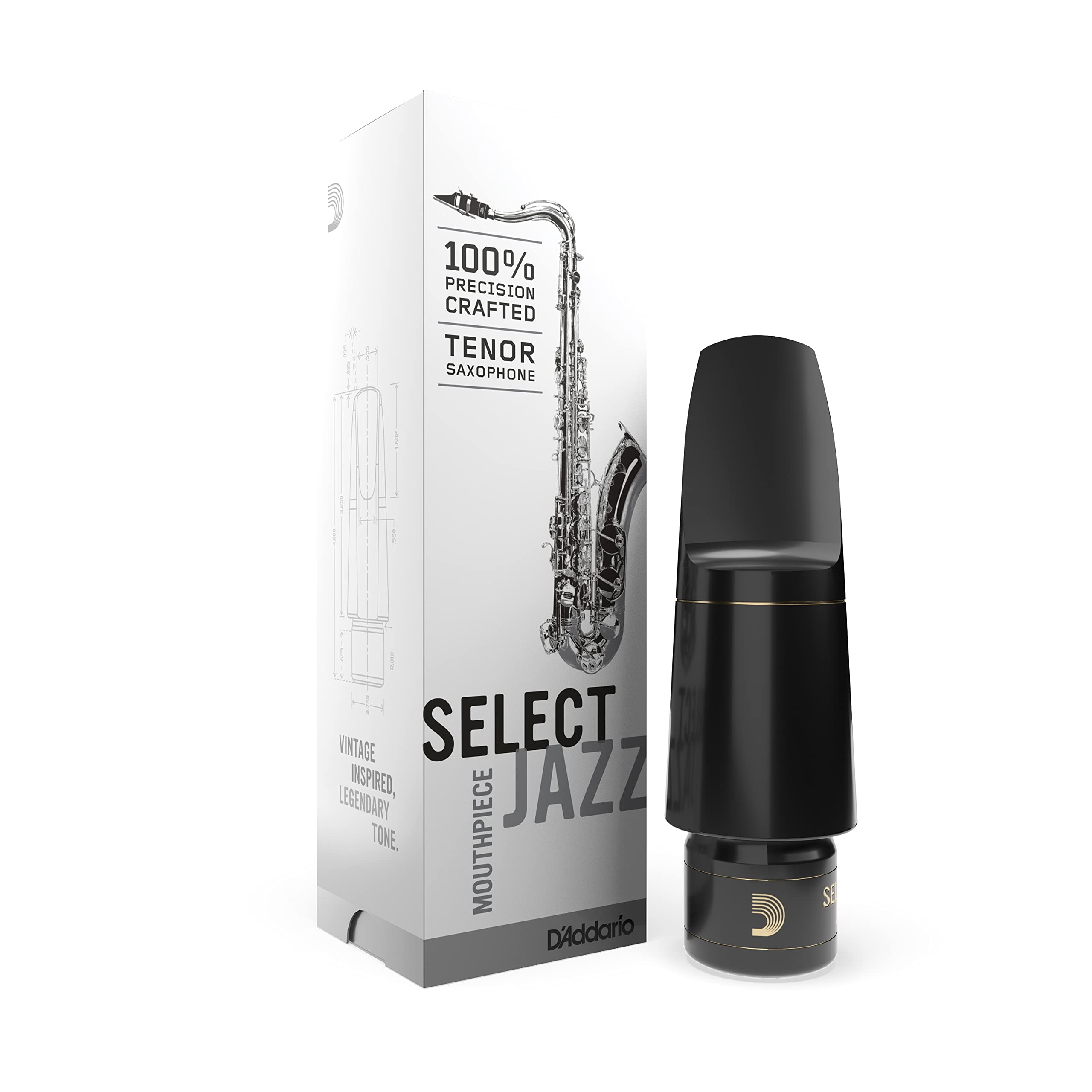 【送料無料】D'Addario WoodWinds ダダリオ マウスピース テナーサックス用 SELECT JAZZ MKS-DM 【国内正規品】 色:ブラック、サイズ:Tip Opening:2.92mm|White Wings