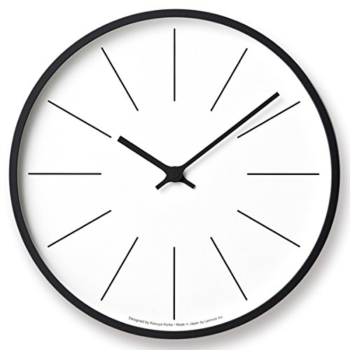 【送料無料】レムノス 電波時計 アナログ 時計台の時計 Arabic 色：ライン、サイズ：φ305xd48mm｜White Wings