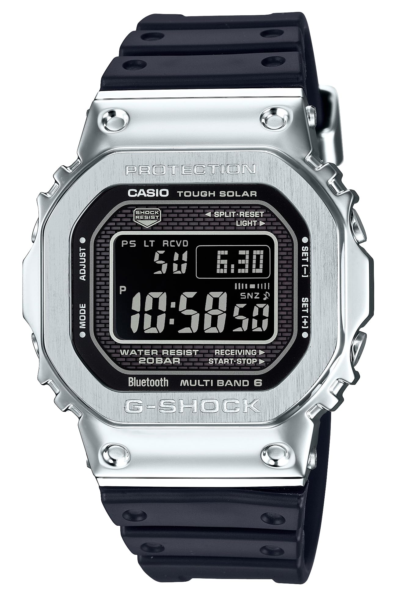 【送料無料】[カシオ] 腕時計 ジーショック 【国内正規品】GMW-B5000 定番カラー 色：【樹脂バンド】ブラック/シルバー｜White Wings