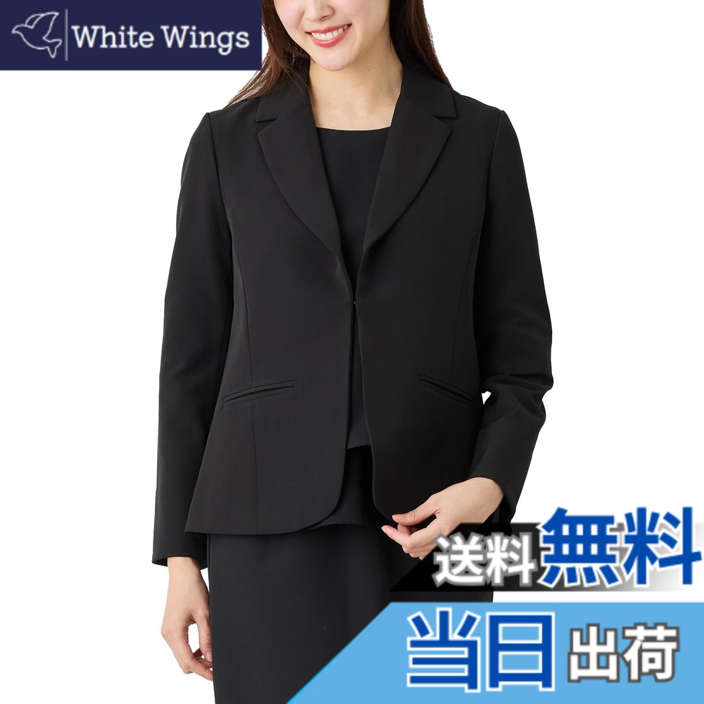 【貨物輸送無料】[ANGELIEBE エンジェリーベ] マタニティ 産前 産後 相応う 伸ばすこと ジョーゼット テーラード 上衣 背広 お受験 お宮参り 色：黒いこと、大きさ：L