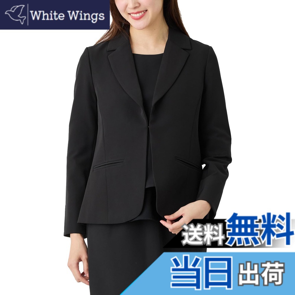 【貨物輸送無料】[ANGELIEBE エンジェリーベ] マタニティ 産前 産後 相応う 伸ばすこと ジョーゼット テーラード 上衣 背広 お受験 お宮参り 色：黒いこと、大きさ：M