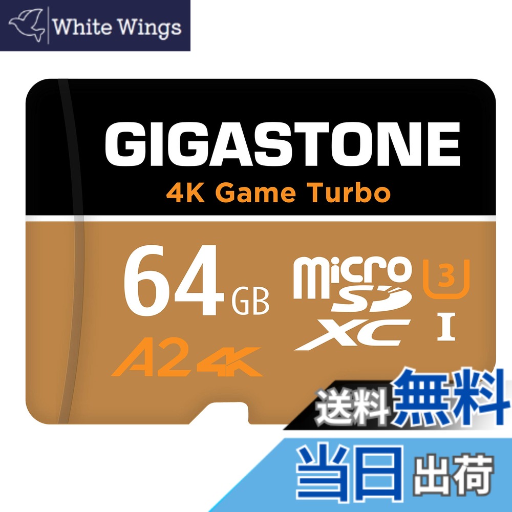 【貨物輸送無料】GIGASTONE マイクロsd歌留多 Blackgold 2026 Group 1 色：64GB Game Turbo 1-Pack、大きさ：Game Turbo