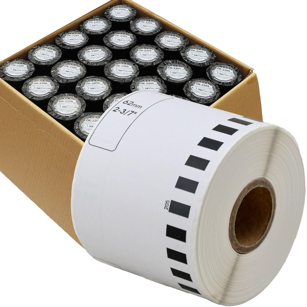 【送料無料】【互換ラベルLabo】 DK-2205 ブラザー 互換 ラベル brother QL-700 / QL-720NW / QL-650TD 等に 色：ホワイト、サイズ：50ロール｜White Wings