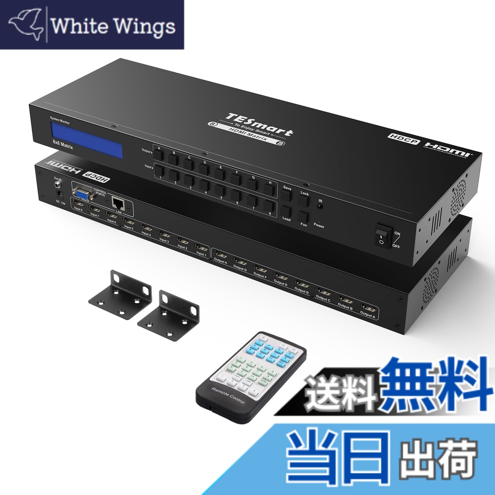 【貨物輸送無料】TESmart HDMI 行列 4K EDID役立つこと 多マイコンインプット HDMI うつり変わり器 色：Black、大きさ：4K@30サイクル