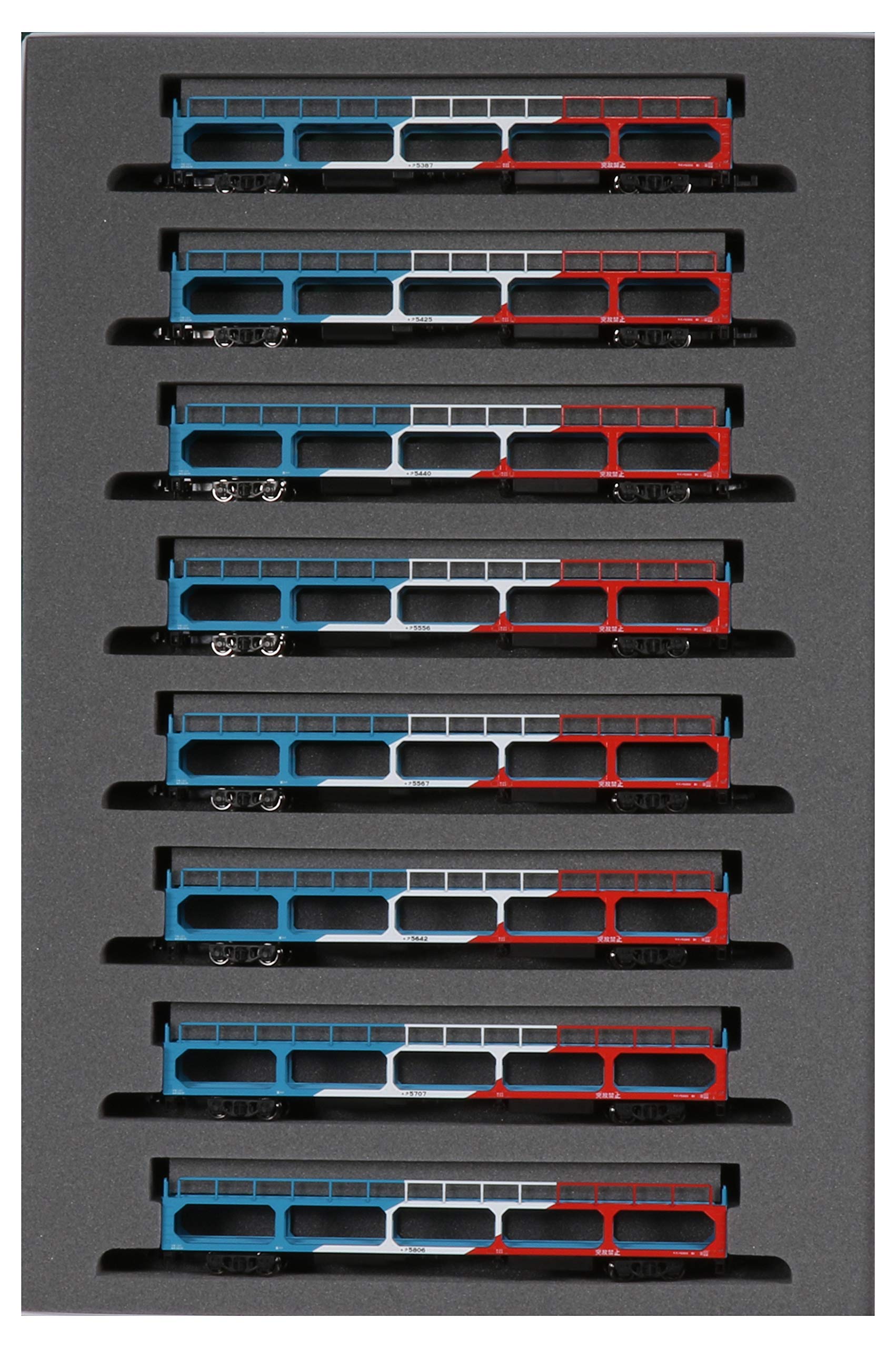 【送料無料】KATO Nゲージ ク5000 トリコロールカラー 8両セット 10-1603 鉄道模型 貨車 色:ブルー|White Wings