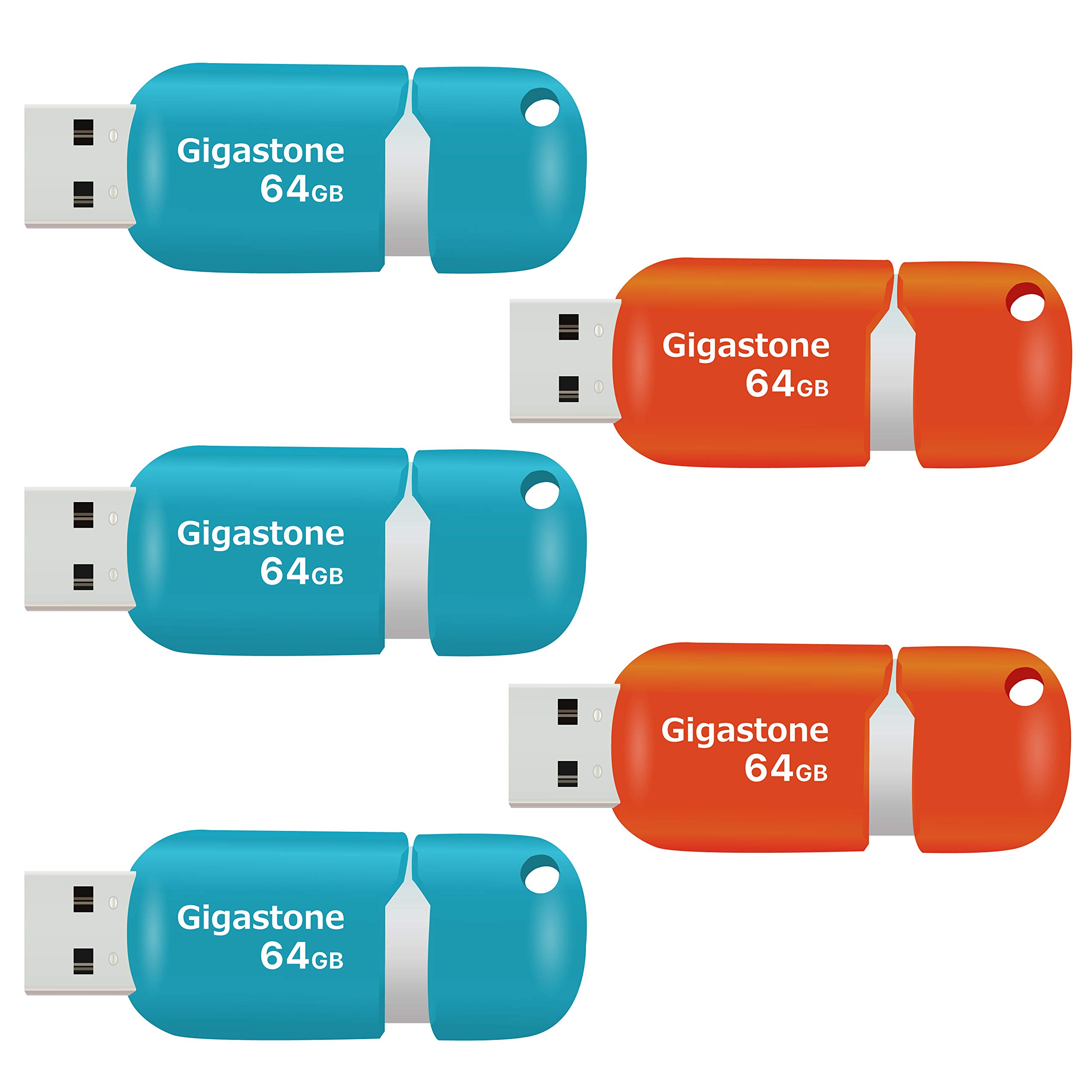 【送料無料】USB Flash drive V10 V70 16-128GB Group UG1 色：5個セット 青オレンジ、サイズ：64GB*5個セット｜White Wings