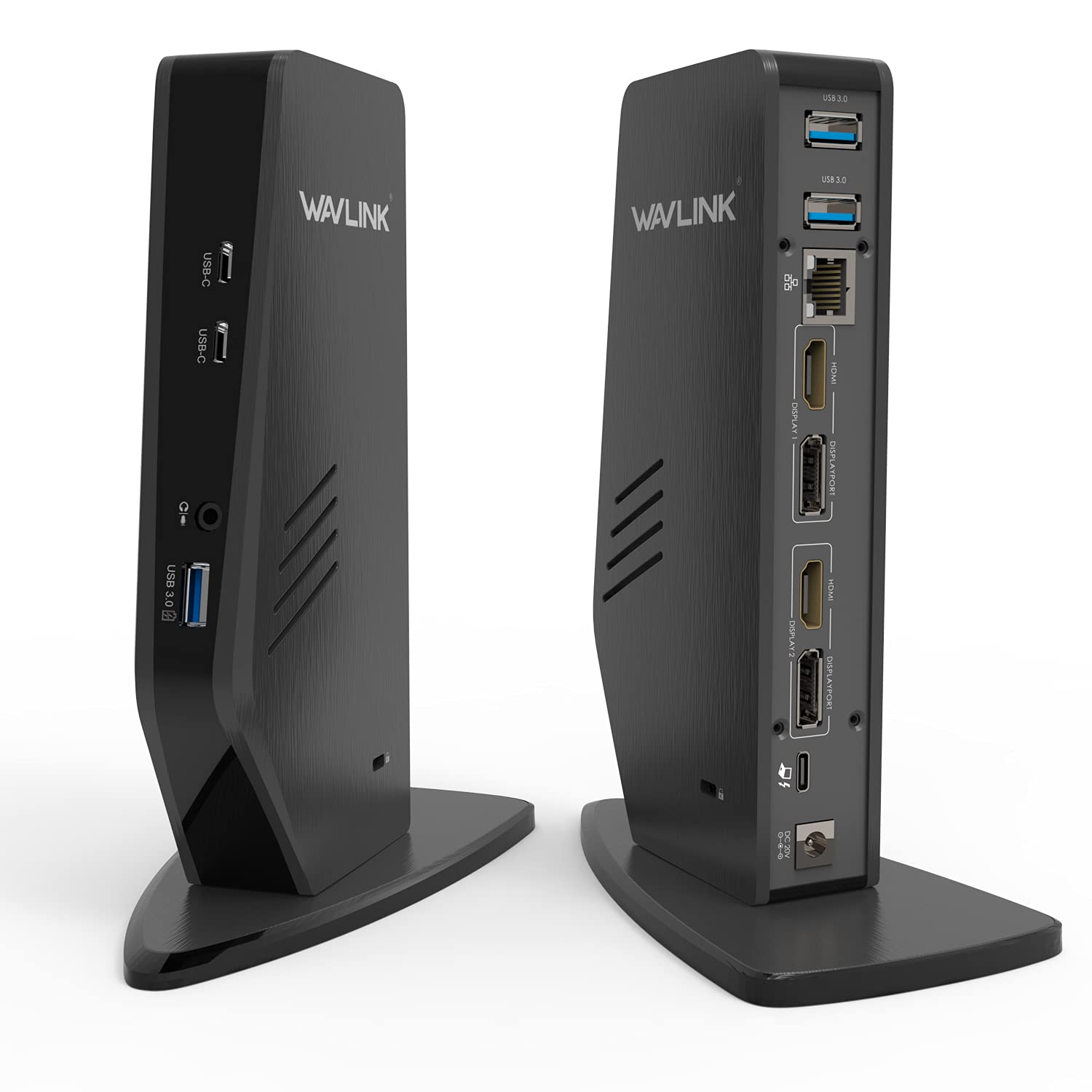 【送料無料】WAVLINK 縦置きUSB-c ユニバーサルドッキングステーション PD 65W デュアル4K/シングル5K Displays 2つのDP/2つのHDMIポート出力 拡張モード/ミラーモード 3つの USB-A/2つのUSB- 色:黒、サイズ:縦置きUSB-c ユニバーサルドッキングステーション PD 65W|White Wings