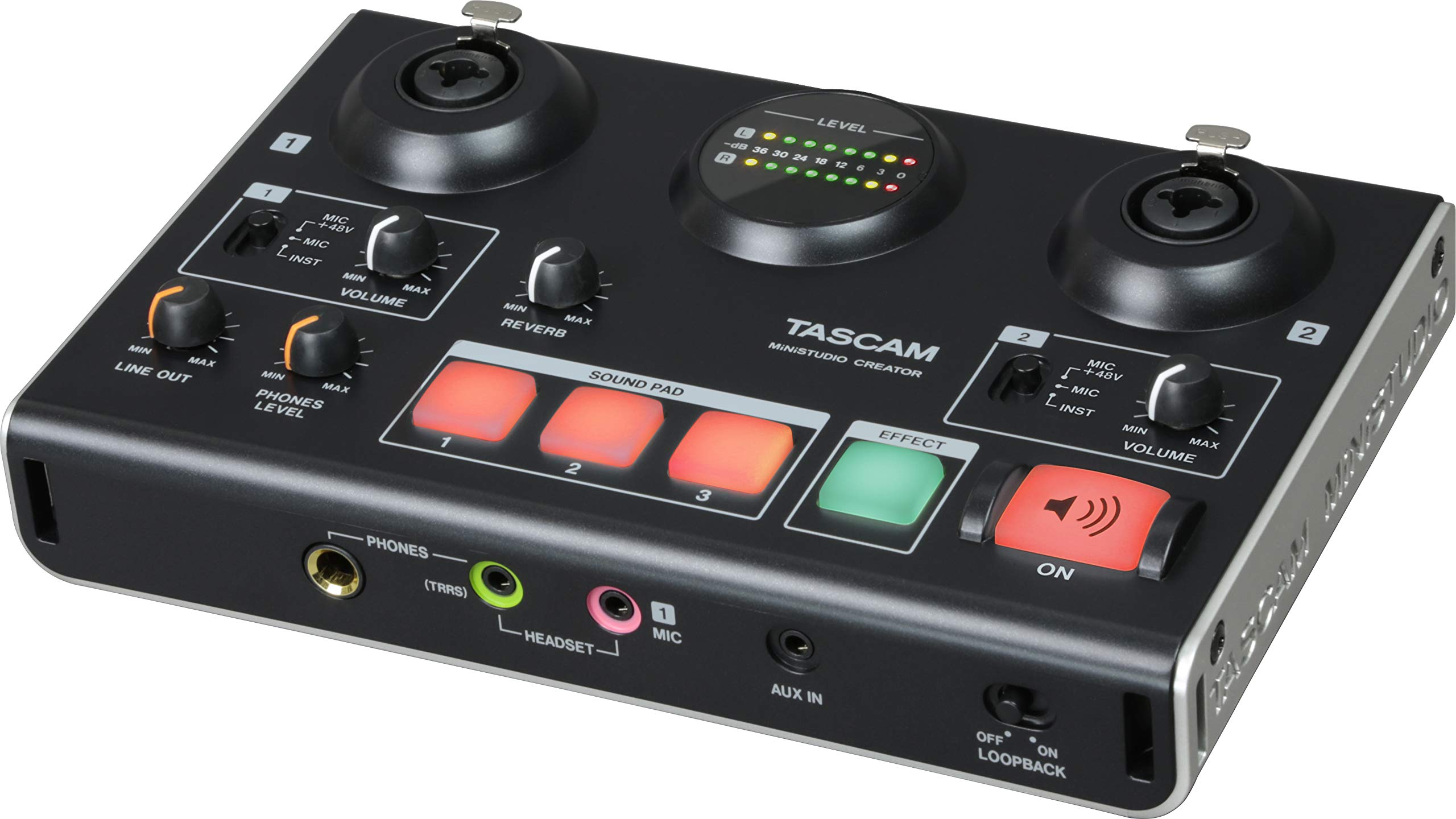 【送料無料】TASCAM(タスカム) MiNiSTUDIO CREATOR US-42W ポッドキャスト ボイスエフェクト リバーブ 効果音再生 Youtube 配信機材 ミキサー ゲーム実況 カラオケ 色:ブラック|White Wings