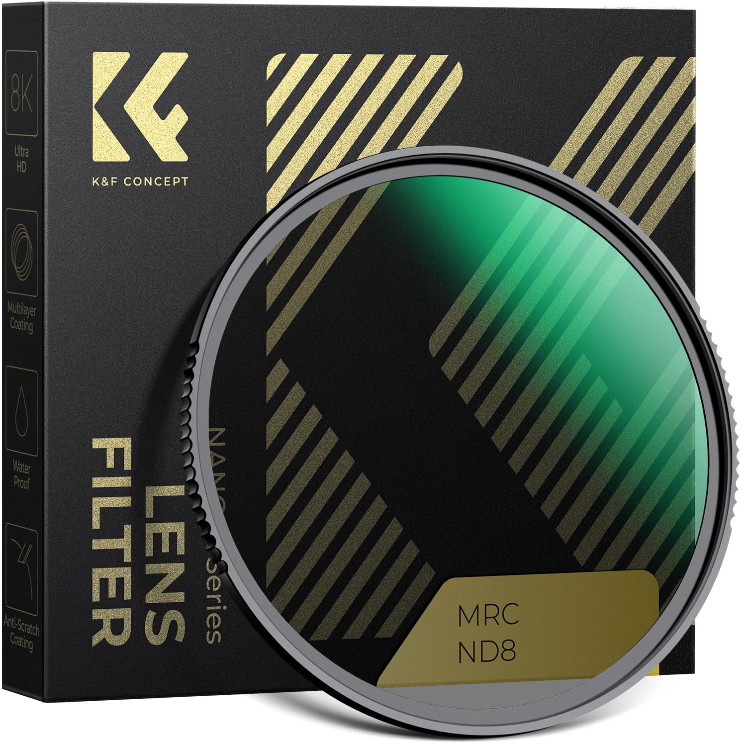 【送料無料】K&F Concept ND8フィルアター Nano-X … サイズ:77mm|White Wings