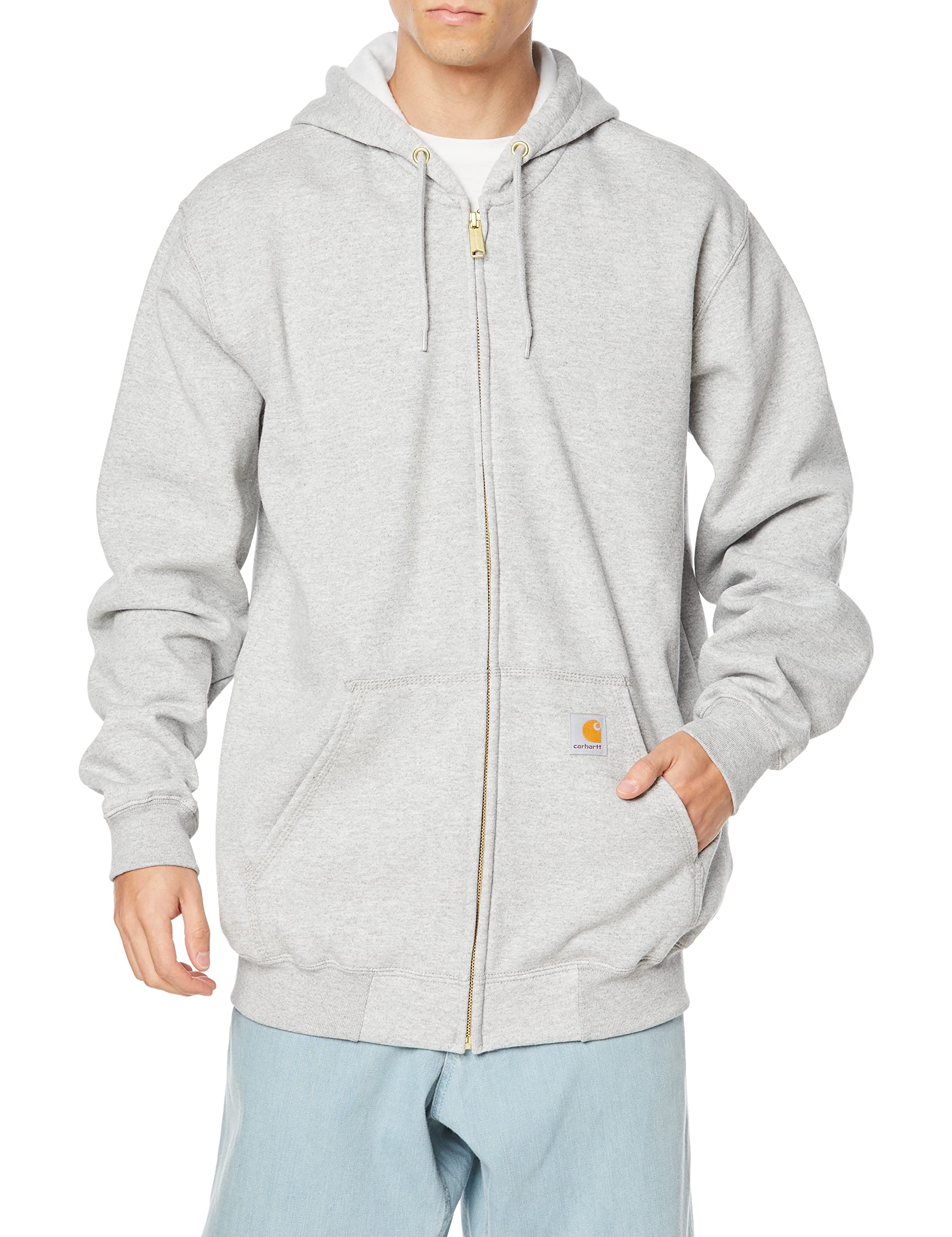 【送料無料】carhartt(カーハート) メンズ MIDWEIGHT HOODED ZIP-FRONT SWEATSHIRTフード付きトレーナー [並行輸入品] 色：グレー、サイズ：XL｜White Wings