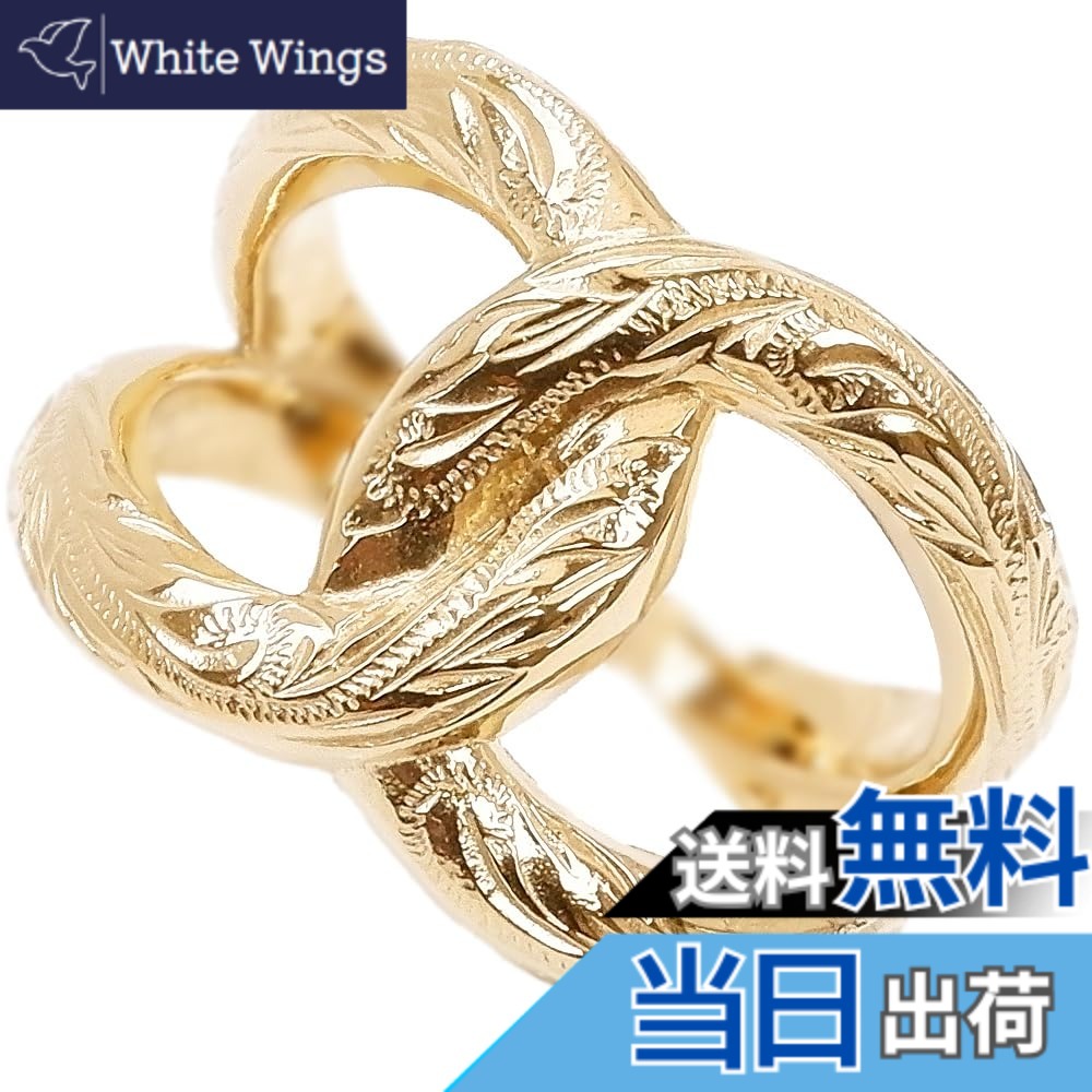 【貨物輸送無料】[ジュライス] ハワイアン宝飾品 輪っか 指環 エタニティー CC レディース メンズ 差し上げ物 金属元素アレルギー反応相応う サージカル ステンレス鋼 色：黄色ゴールド