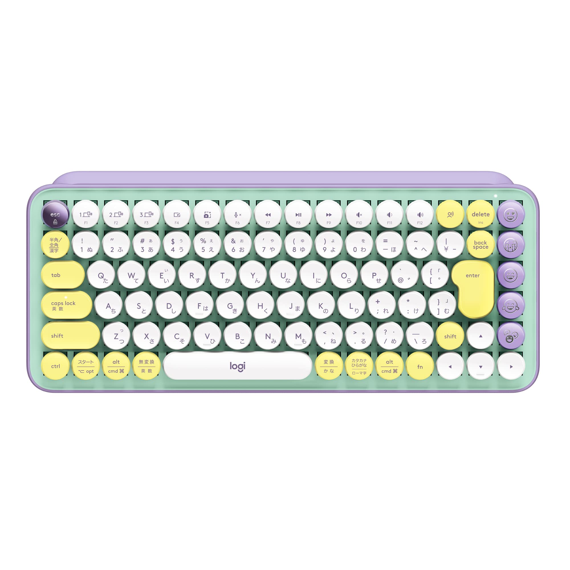 【送料無料】ロジクール メカニカル ワイヤレス キーボード bluetooth Logi Bolt 無線 K730 国内正規品 色：パープル｜White Wings