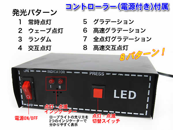3芯タイプ 高輝度LEDロープライト50m レッド 3芯タイプ 高輝度LEDロープライト50m レッド
