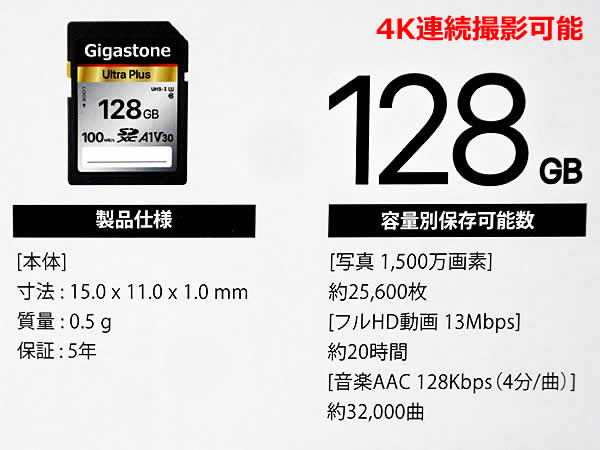 楽天市場 送料無料 Gigastone Sdxcカード 128gb 2枚セット Gjsx 128gv3c2p ギガストーン Sdカード Uhs I メモリーカード Fullhd フルhd ウイッチ