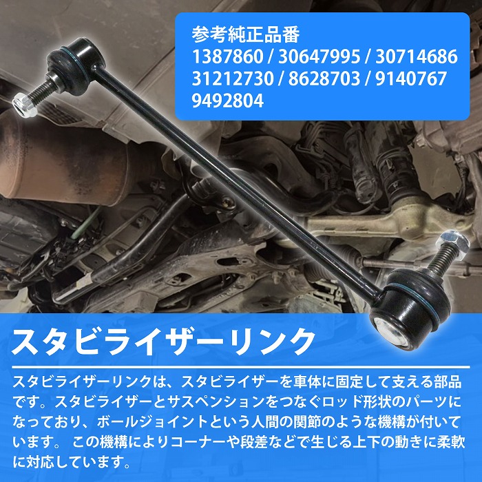 2022秋冬新作 スタビリンクロッド VOLVO C70 V70 S70 2.0 T 2.3T 2.5T5 31212730 9492804  9140767 8628726 1387860 30714686 30647995 fucoa.cl