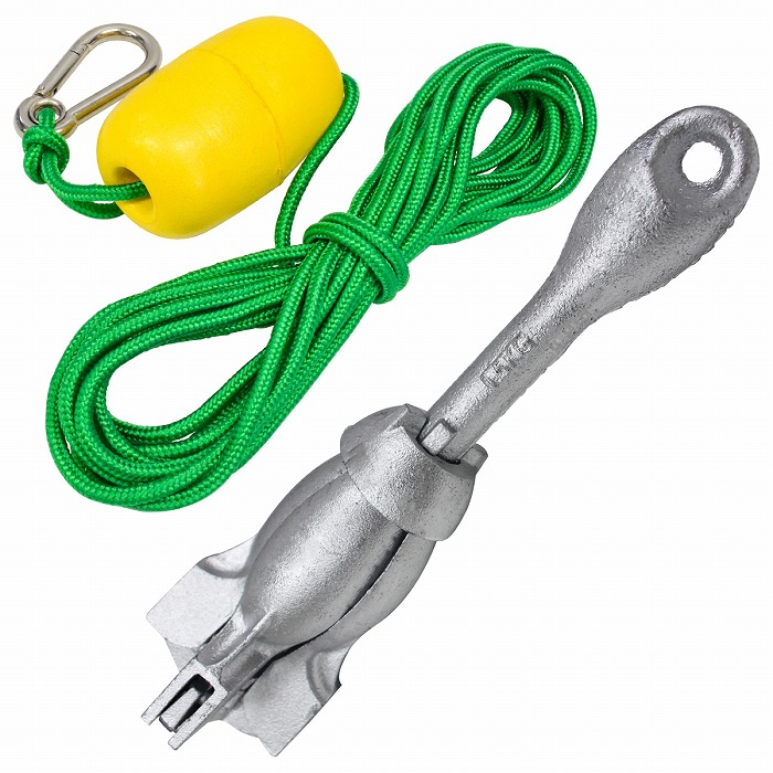 ２．５Ｋアンカー５０ｍロープ・チエーン付 アンカー 5.5Kg＆ロープ ２点セット ジェットスキー用 PVC