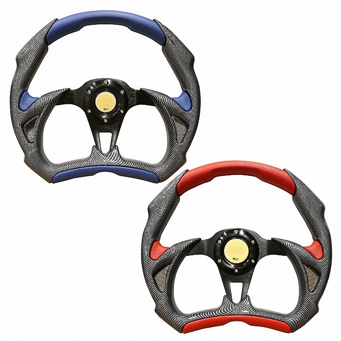 楽天市場】パンチング レザー ステッチ ステアリング 35cm φ350