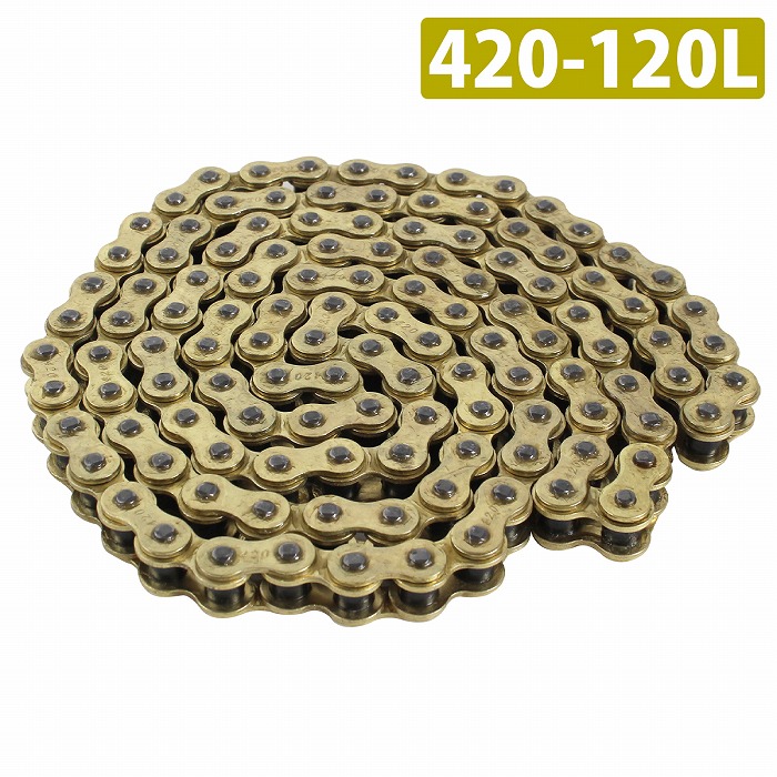 楽天市場】『520-120L』強化 消音タイプ 汎用 バイク ゴールドチェーン