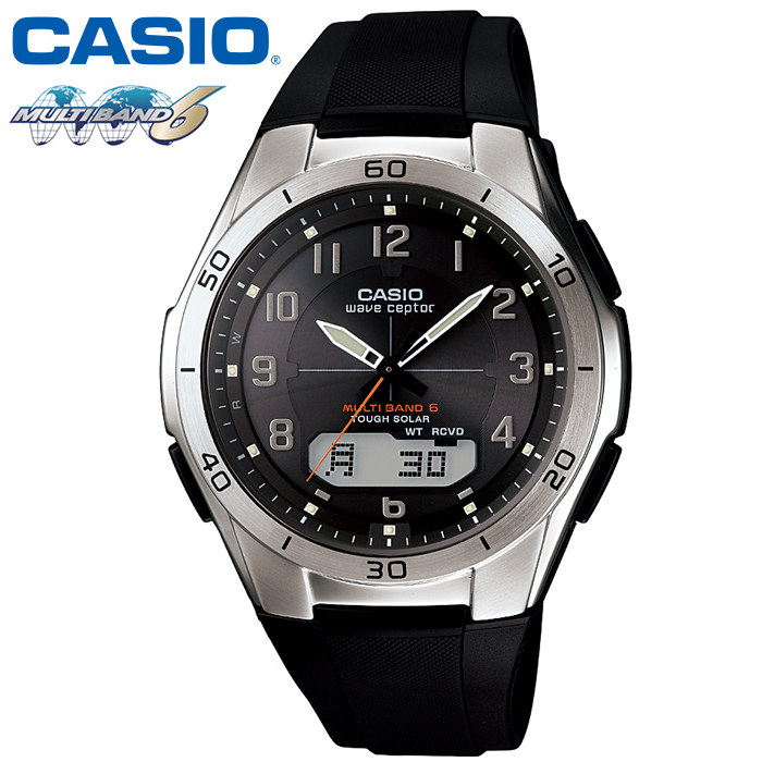 CASIO カシオ ソーラー電波時計 腕時計 ゴールド 電波時計 マルチバンド6 腕時計 カシオ スポーティー ウェブセプター WAVE CEPTOR ソーラー 電波腕時計 メンズ 白 ソーラー腕時計 ギフト