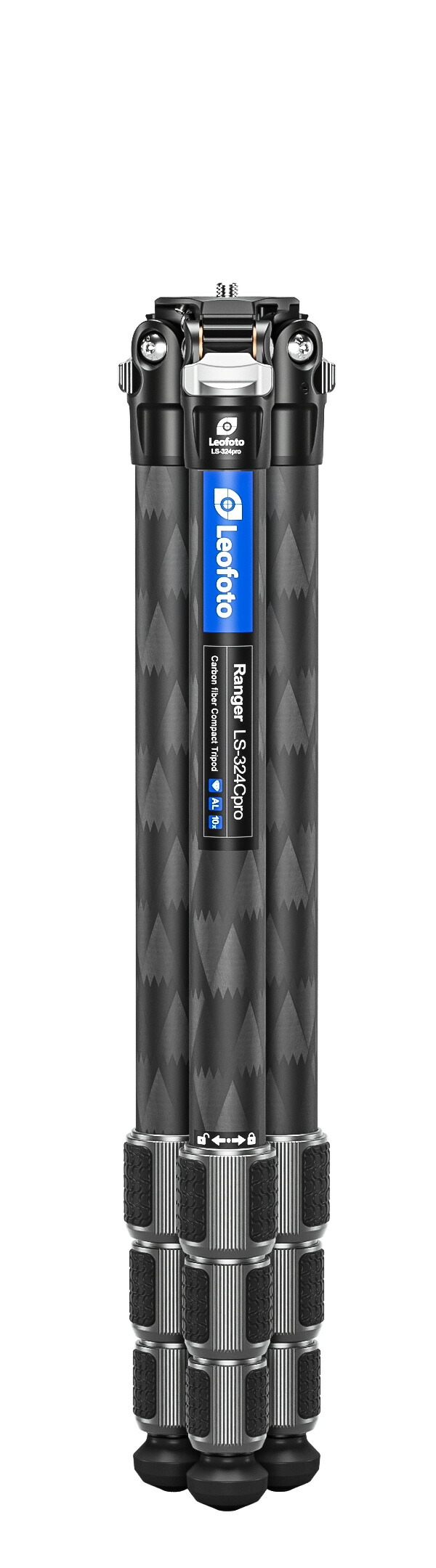 Leofoto(レオ写真絵) LS-324Cpro 炭素三脚単品［レンジャーつづき物｜最大限度脚径32粍｜4段｜3/8,1/4in相応う｜雨合羽操作手順］