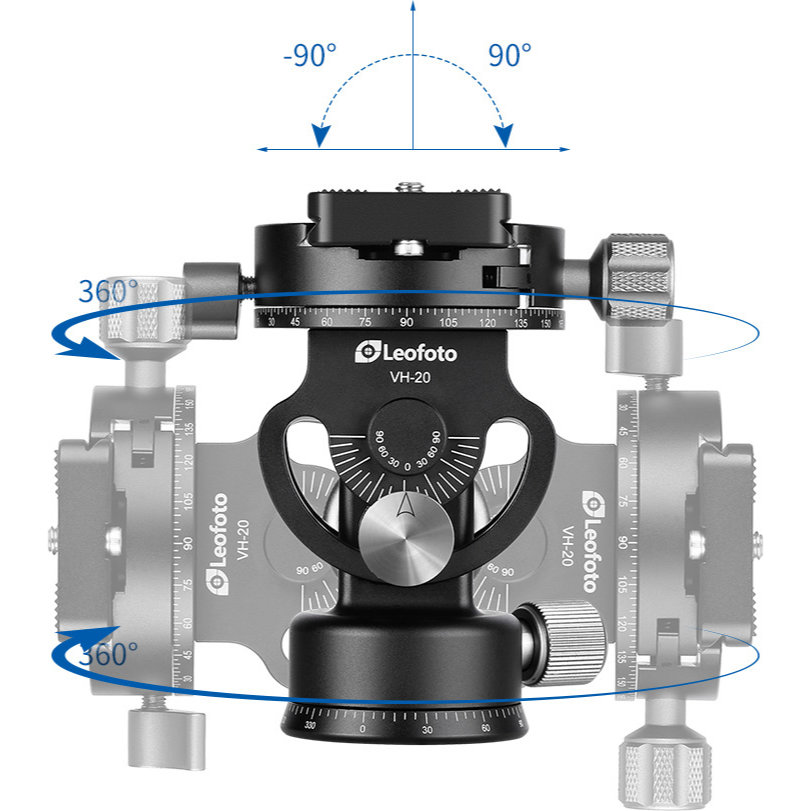 即発送可能】 Leofoto レオフォト VH-20 2way雲台 3 8,1 4インチ対応