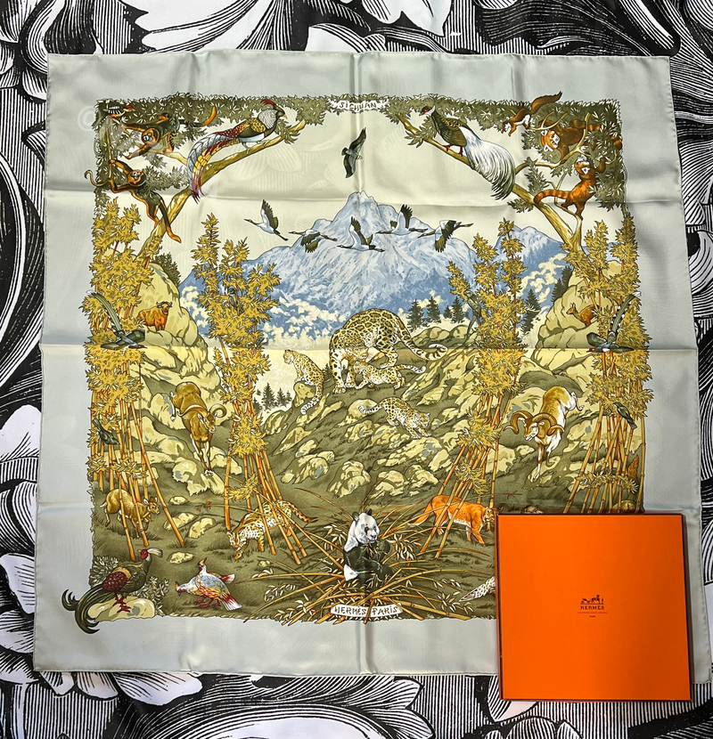 未使用 超美品 エルメス スカーフ 90 カレ HERMES 希少 レア SICHUAN