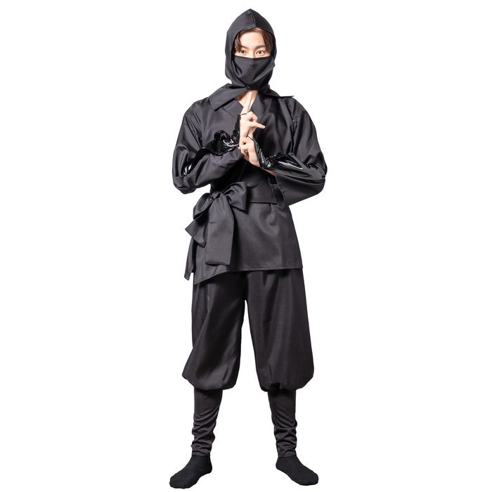 ふるさと納税 ファッション 三重県 伊賀市  黒 大人用忍者衣装伊賀version9点セット 黒 黒】大人用忍者衣装伊賀version9点セット - 三重県伊賀市