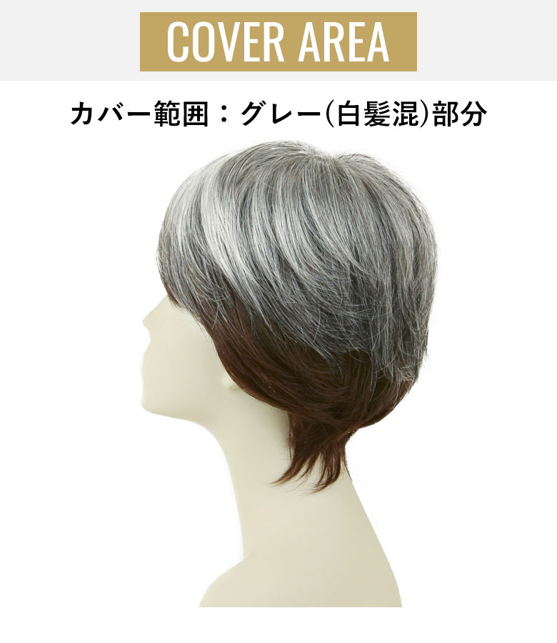 送料無料 白髪男性用かつら 部分ウィッグ 男性用部分かつら ストレートショート 男性用五分ウィッグ